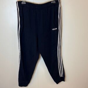 Adidas Kids Navy Joggers with White Stripes